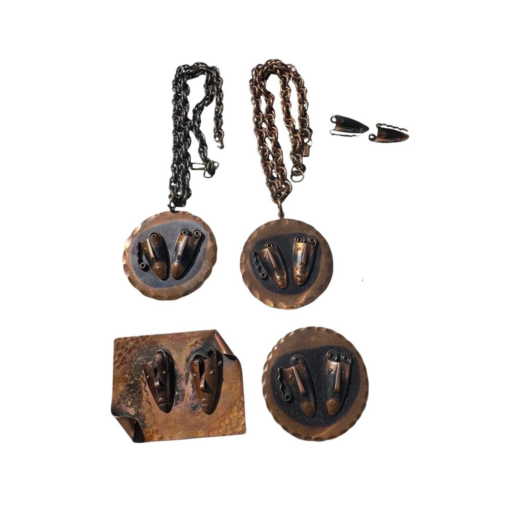 Vintage Rebajes Copper Jewelry Lot 5 pieces